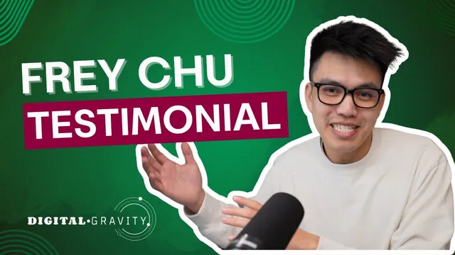 The thumbnail of Matt's YouTube video titled Frey Testimonial - Matt Burns, with Frey talking to camera.